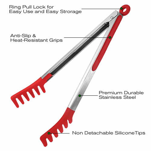 FT0071 FT007 Silicone Food Tongs - Image 2